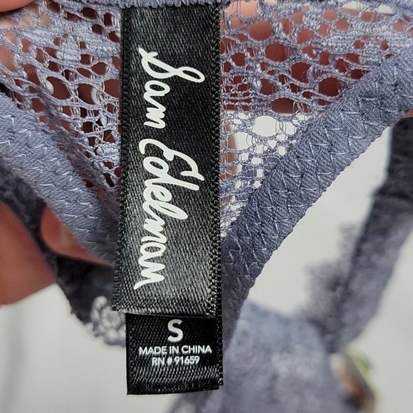 Sam Edelman flutter lace thong Blue granite S - Picture 6 of 8